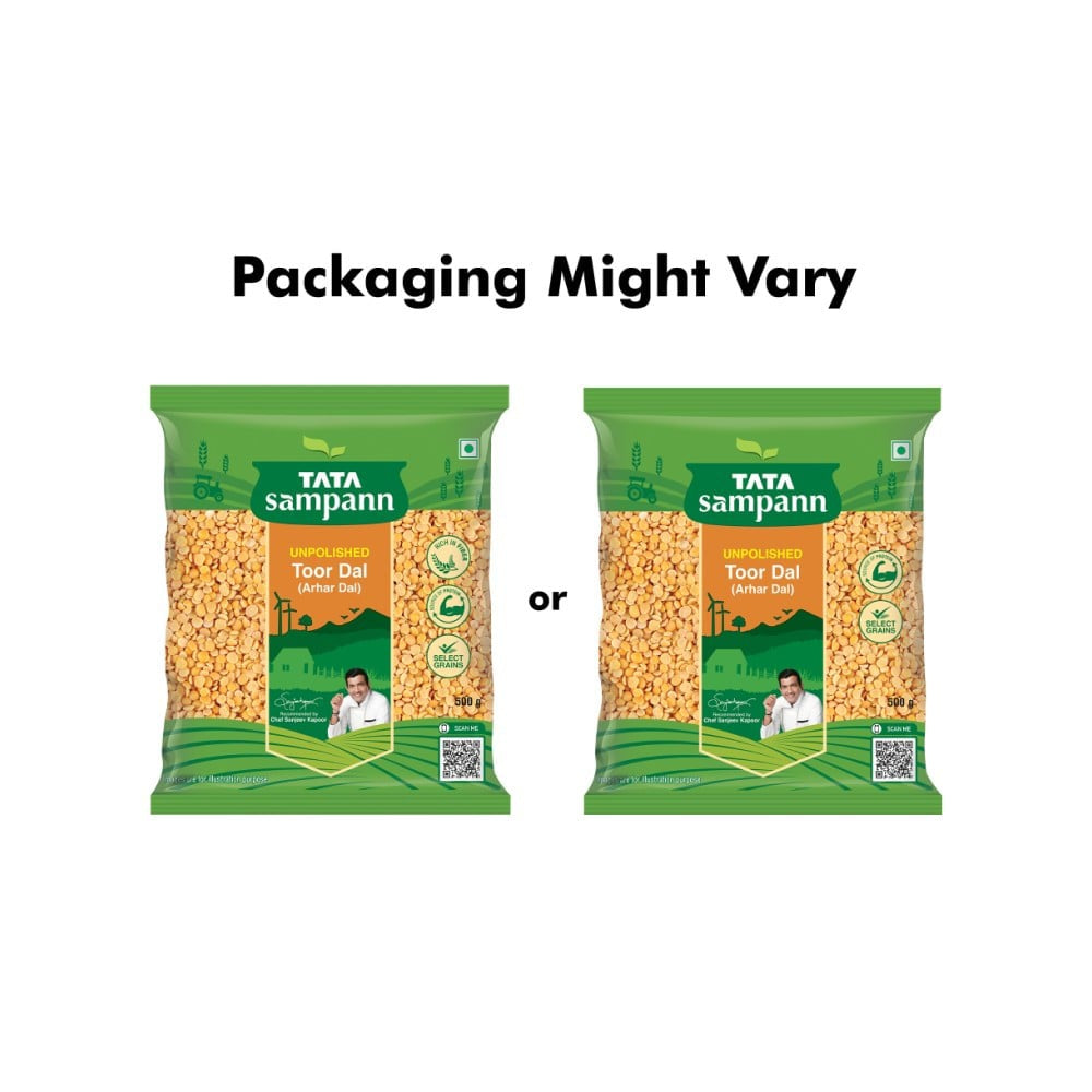 Tata Sampann Unpolished Toor Dal/Toor Dal : 500 g