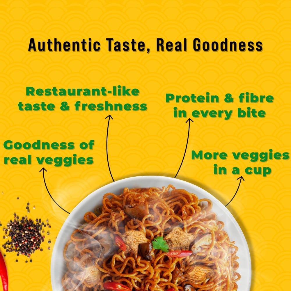 Wow! Veg Manchurian Cup Noodles - Pack of 2 : 2 x 90 g