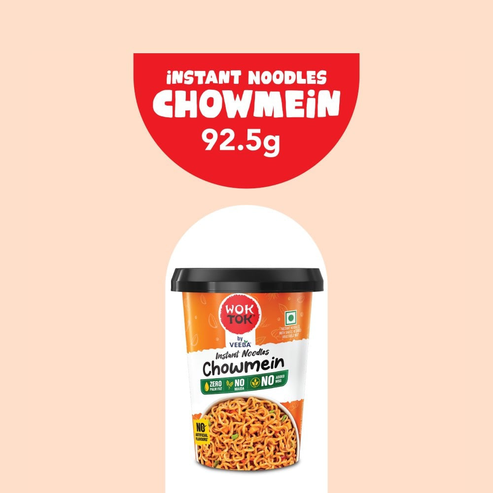 Wok Tok by Veeba Chowmein Instant Cup Noodles : 92.5 g