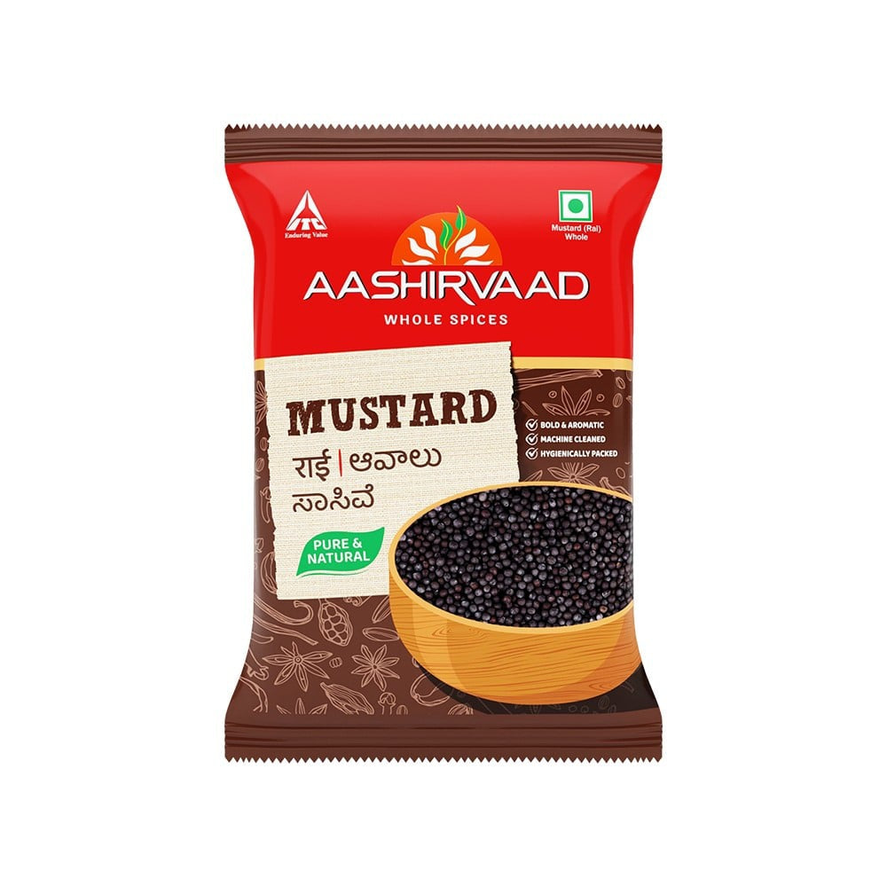 Aashirvaad Pure Whole Mustard Seeds : 200 g