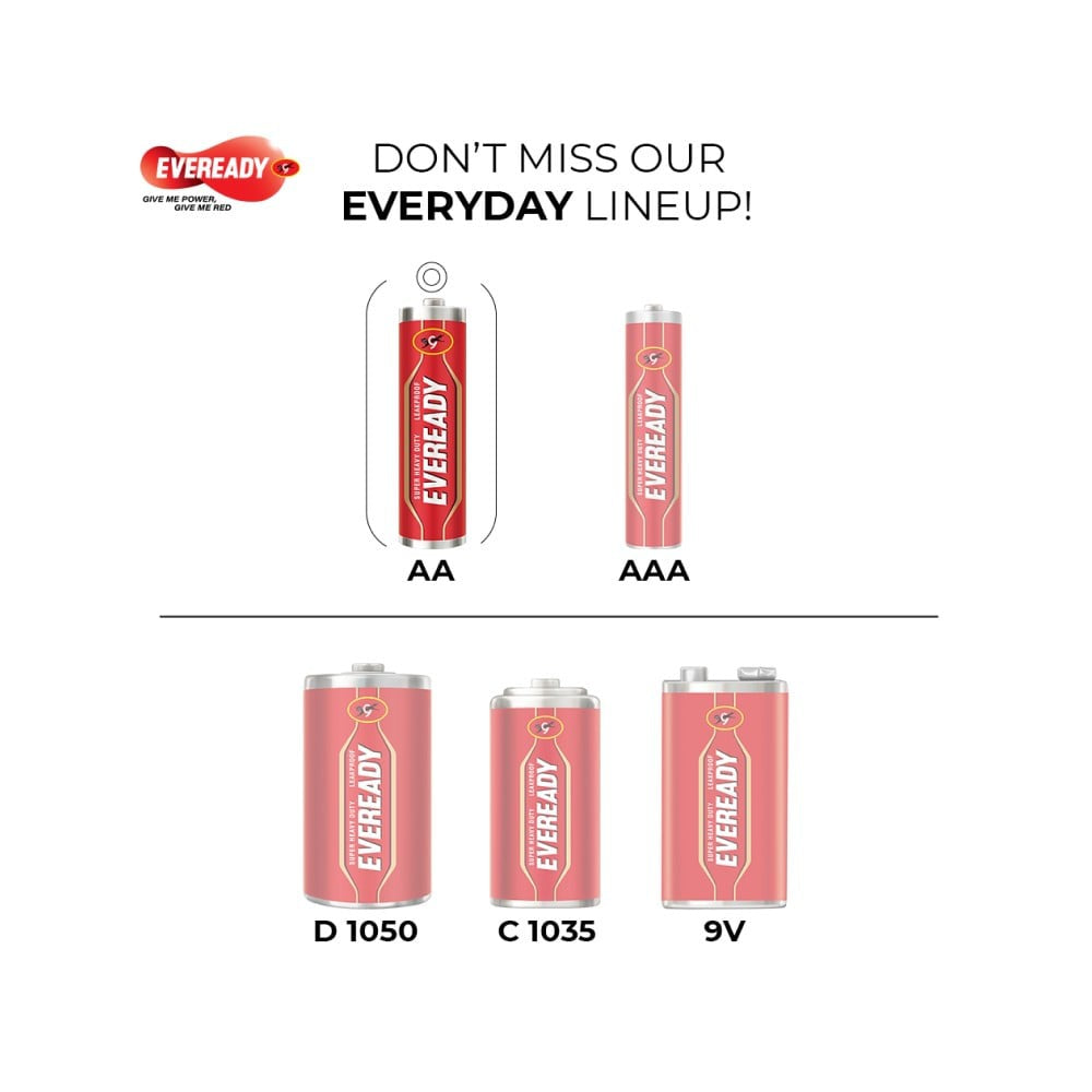Eveready AA Carbon Zinc Battery : 10 units