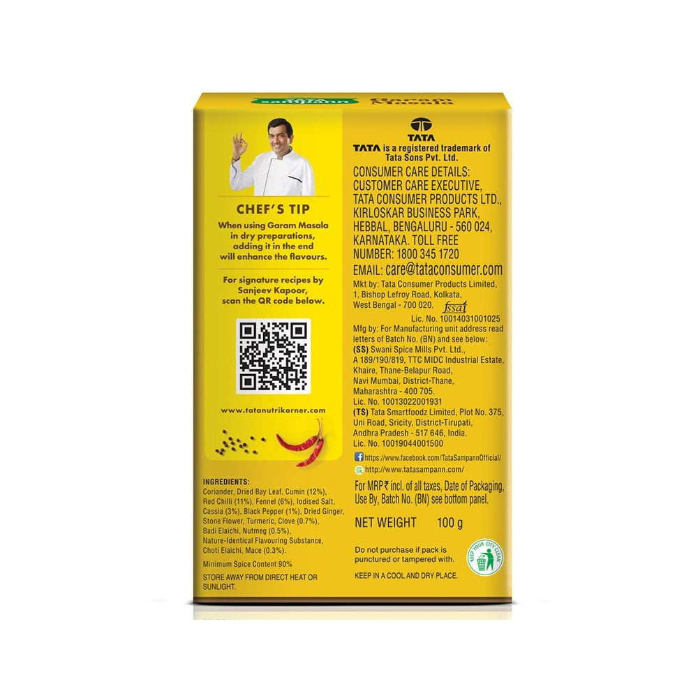 Tata Sampann Garam Masala Powder with Natural Oils : 100 g