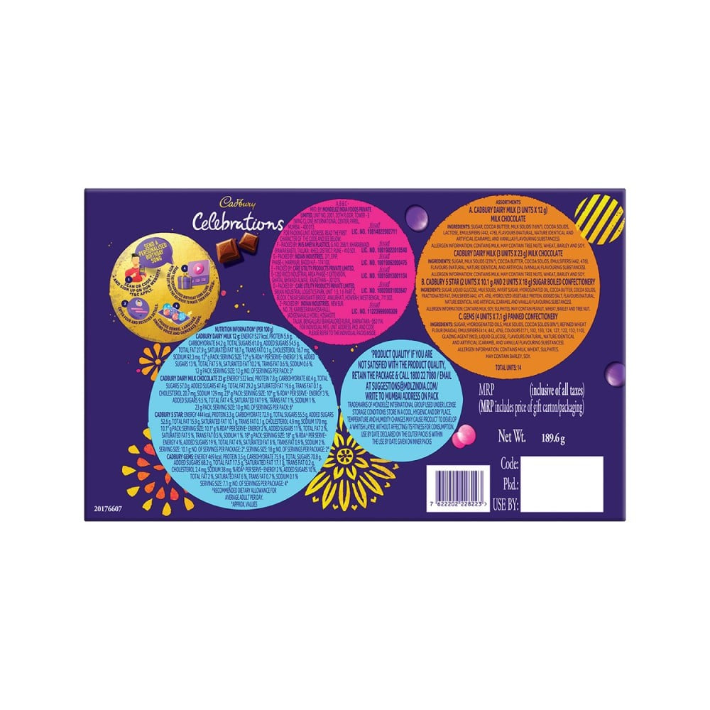 Cadbury Celebrations Assorted Chocolate Gift Pack (172.4 g) - Pack of 3 : 3 x 172.4 g