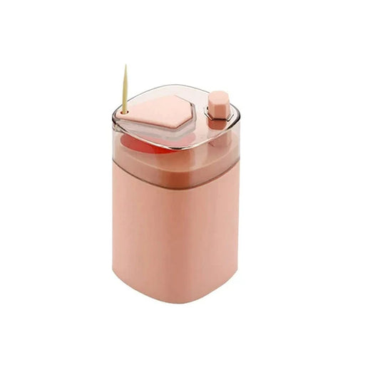 Pop-Up Automatic Toothpick Dispenser – Safe & Novel Storage Container (Pink)