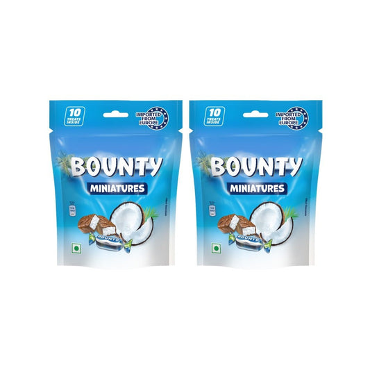Bounty Miniatures Coconut Filled Valentine's Chocolate Pack - Pack of 2 : 2 x 130 g