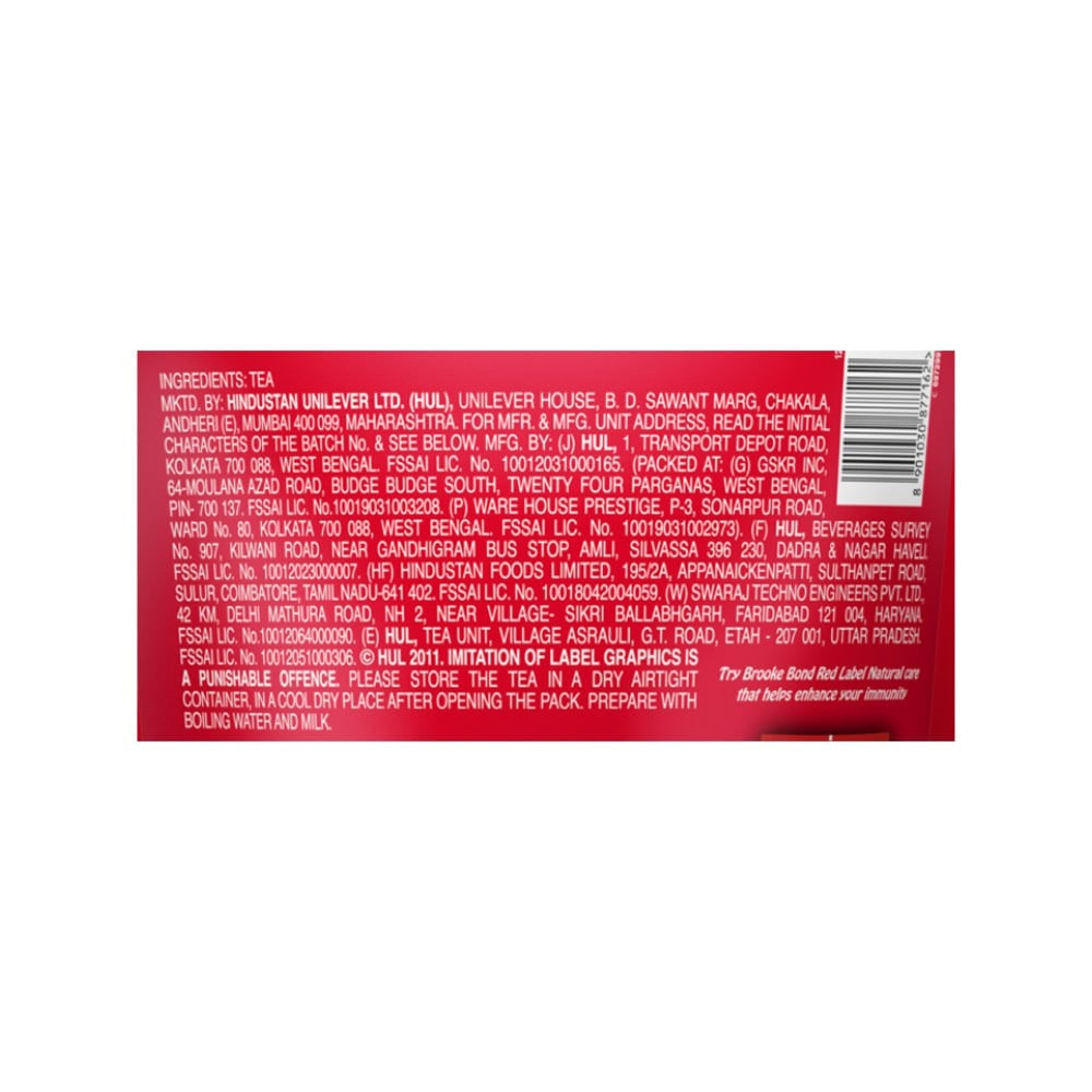 Brooke Bond Red Label Strong Blend Tea : 1 kg