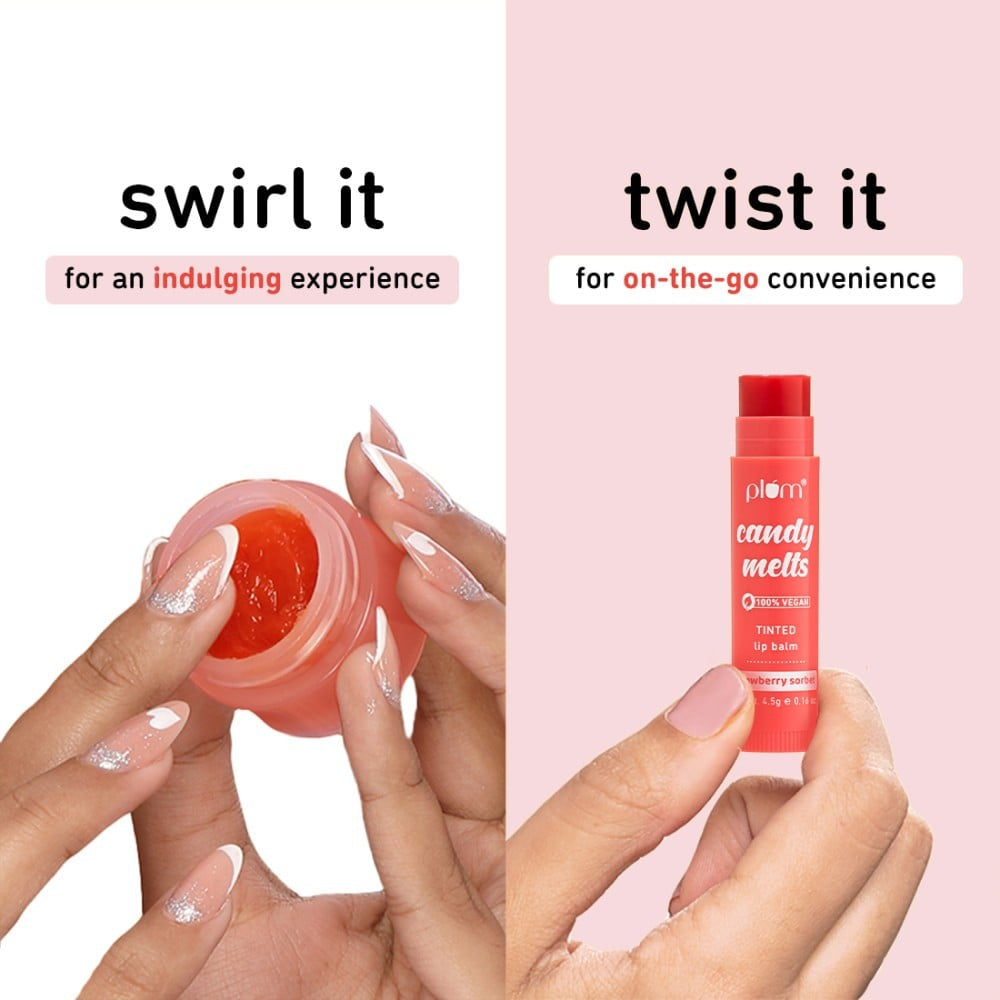 Plum Candy Melts Tinted Lip Balm (Strawberry Sorbet) (Strawberry Sorbet) : 4.5 g