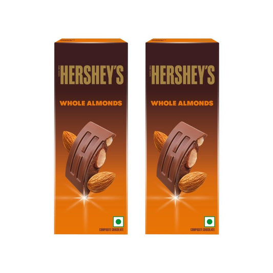 Hershey's Whole Almonds Flavoured Chocolate Bar - Pack of 2 : 2 x 40 g