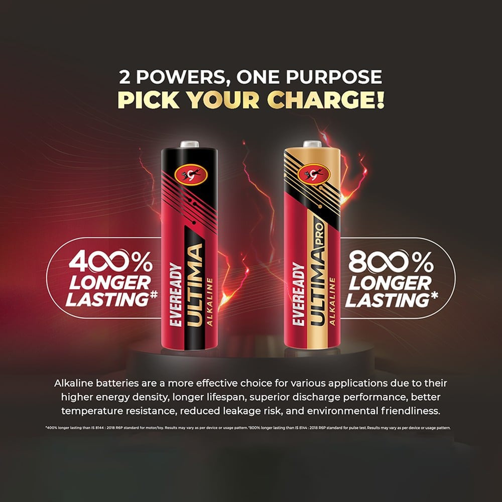Eveready Ultima AA Alkaline Battery : 10 units