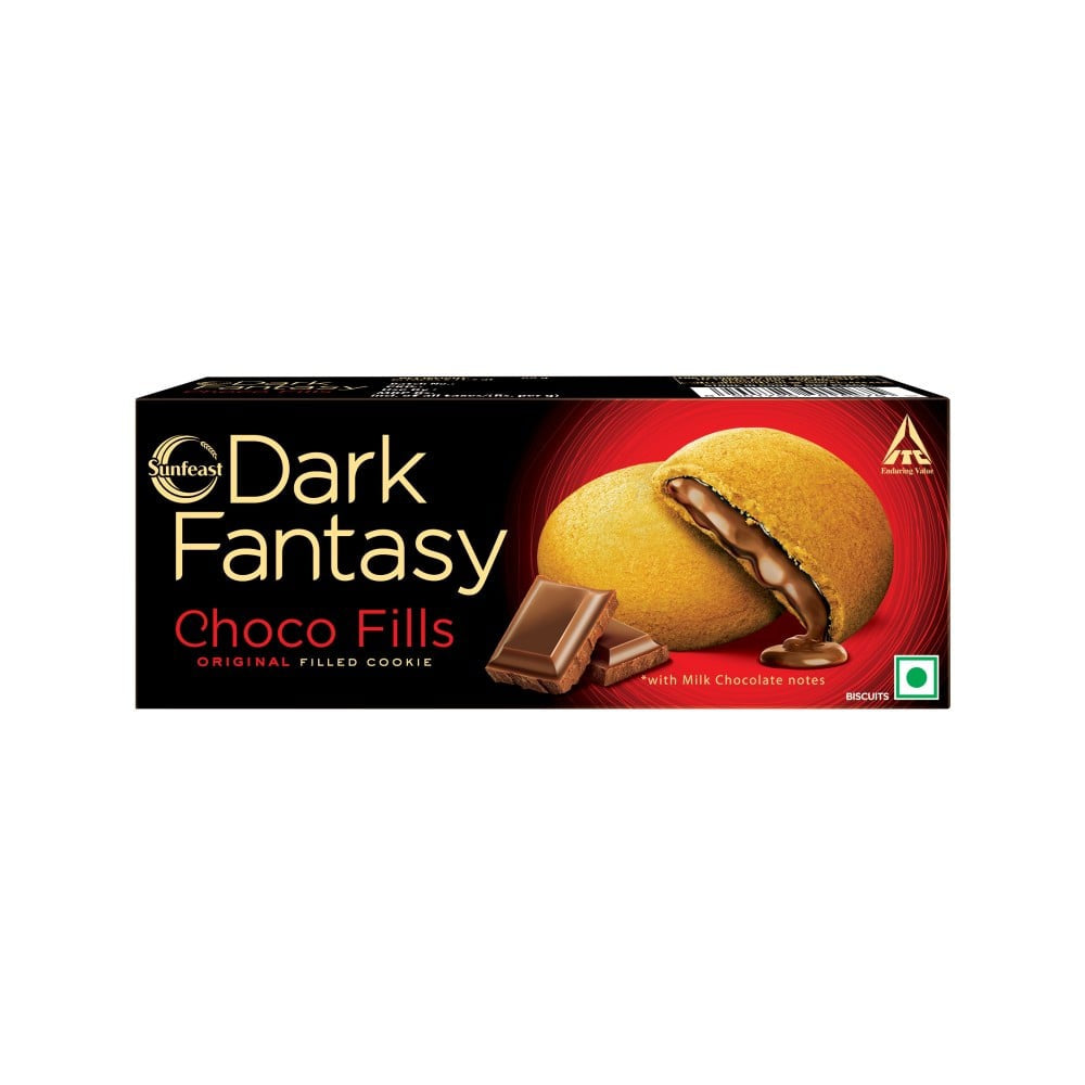 Sunfeast Dark Fantasy Biscuit - Choco Fills Cookies - Pack of 2 : 2 x 69 g