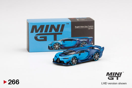 Mini GT Bugatti Vision Gran Turismo (Light Blue) – 1:64 Die-Cast Model