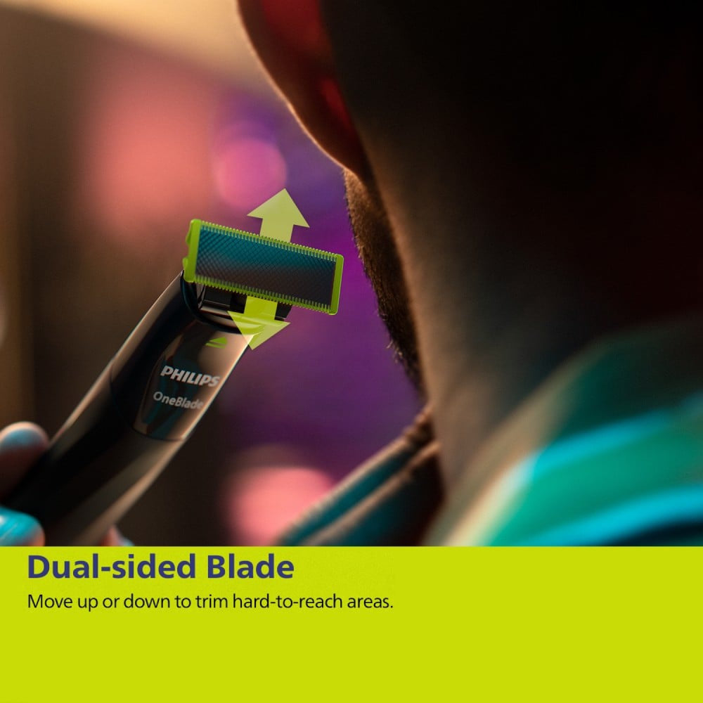 Philips QP1424/10 One Blade Hybrid Beard Trimmer and Shaver (Black) : 1 unit