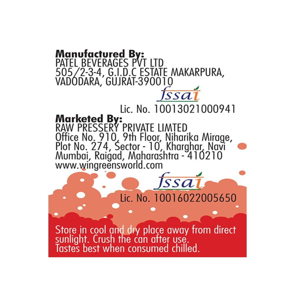 Raw Pressery Red Energy Drink : 250 ml