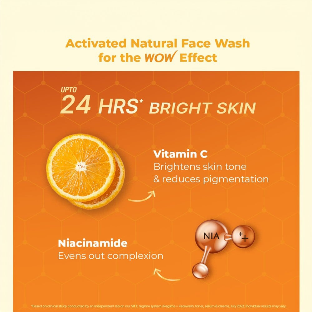 Wow Skin Science Brightening Vitamin C Foaming Face Wash : 150 ml