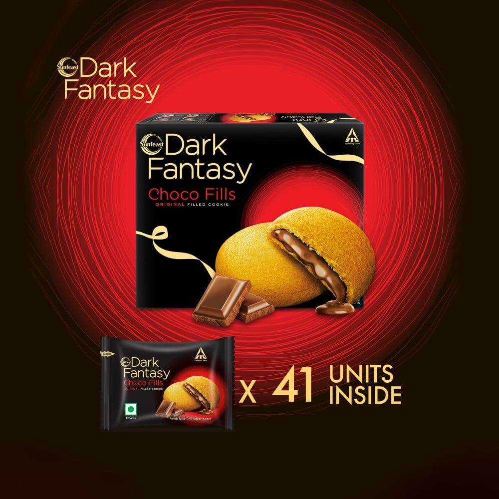 Sunfeast Dark Fantasy Biscuit - Choco Fills Cookies : 471.5 g (41 pieces)