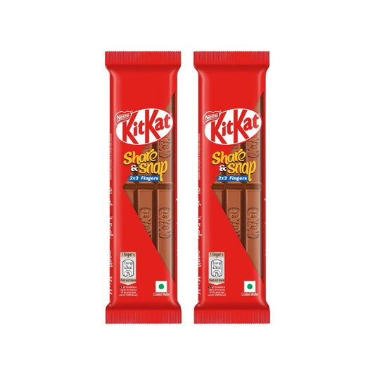 Nestle KitKat Share & Snap 2x3 Fingers Wafer Chocolate - Pack of 2 : 2 x 57 g