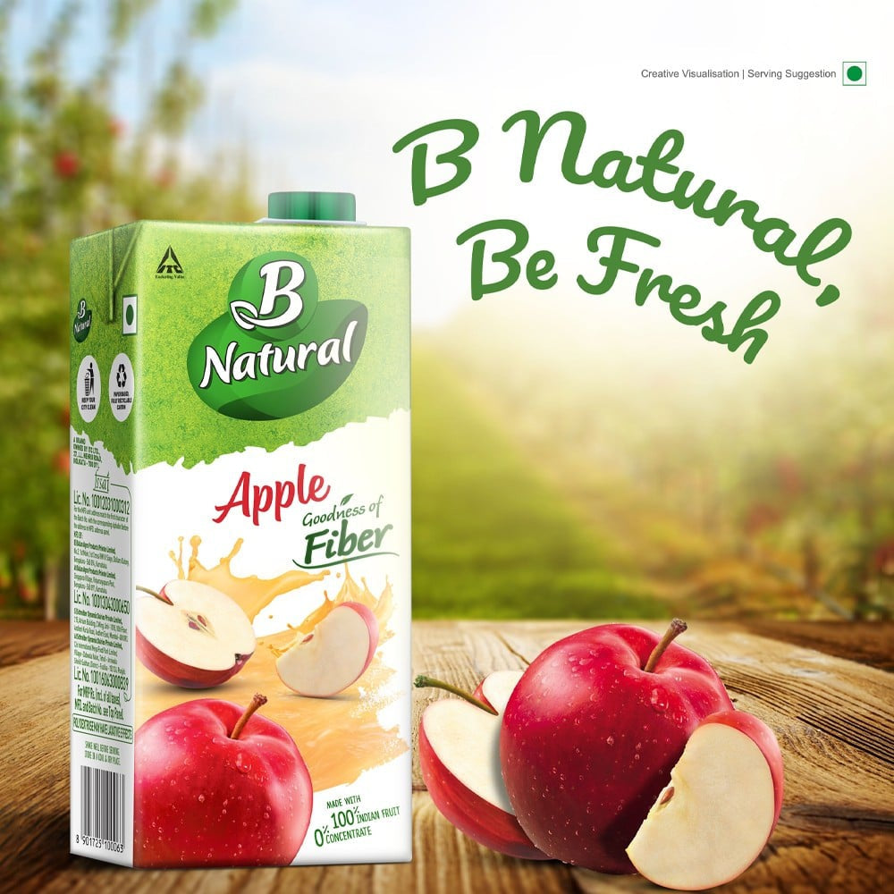 B Natural Apple Juice : 1 ltr