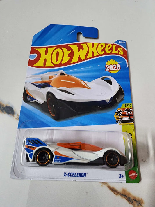 X-CcelerON (White) – Hot Wheels 2026 Imported by Mattel - Prithvi Enterprises