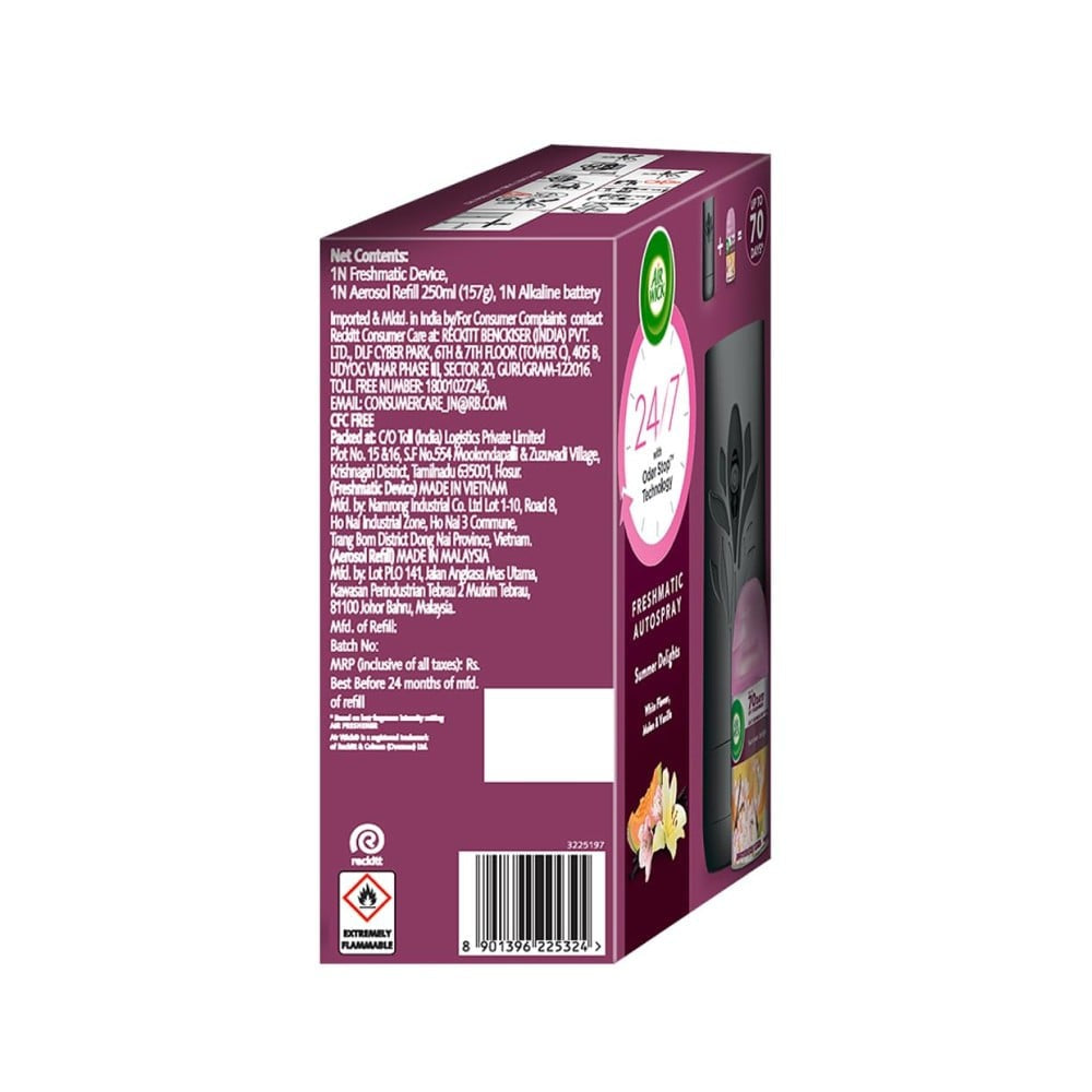 Airwick Airwick Air Freshener Kit (Machine + Summer Delights Refill) + Airwick Freshmatic Autospray Air Freshener Kit (Lavender & Lotus) Combo : 250 ml + 1 pack
