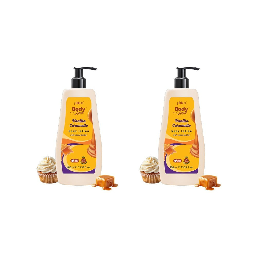 Plum BodyLovin' Vanilla Caramello Body Lotion - Pack of 2 : 2 x 400 ml