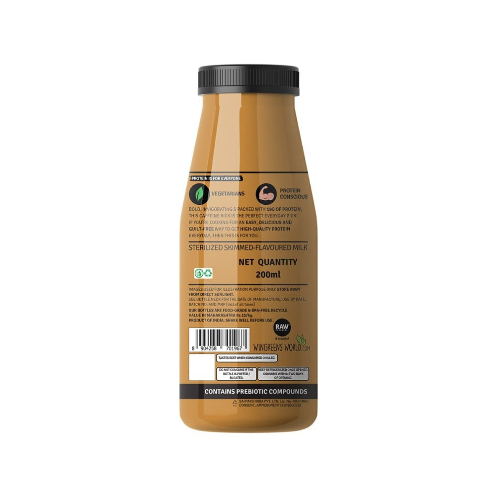 Raw Pressery Cold Coffee Protein Milkshake - Pack of 3 : 3 x 200 ml