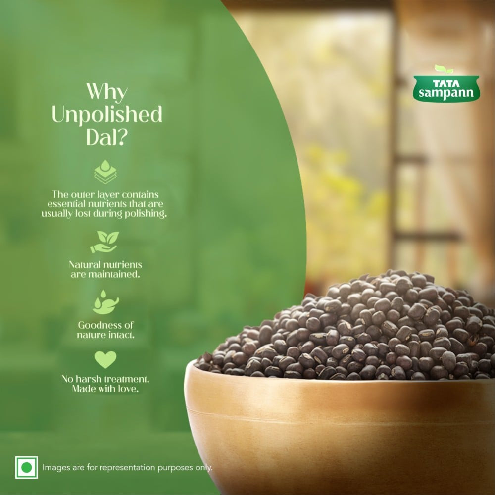 Tata Sampann Unpolished Kali Urad (Sabut) : 500 g