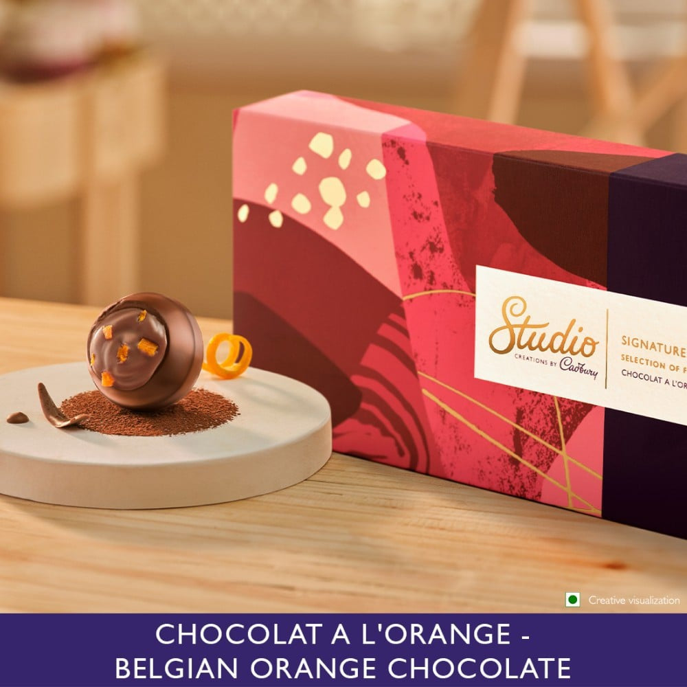 Cadbury Studio Chocolat A L'Orange Signature Pralines Chocolate Gift Pack : 130 g (10 x 13 g)