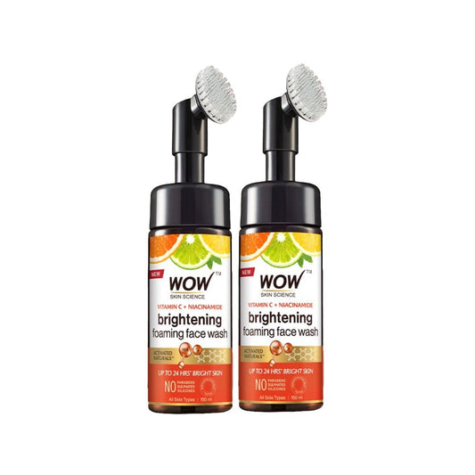 Wow Skin Science Brightening Vitamin C Foaming Face Wash 150 ml - Pack of 2 : 2 x 150 ml