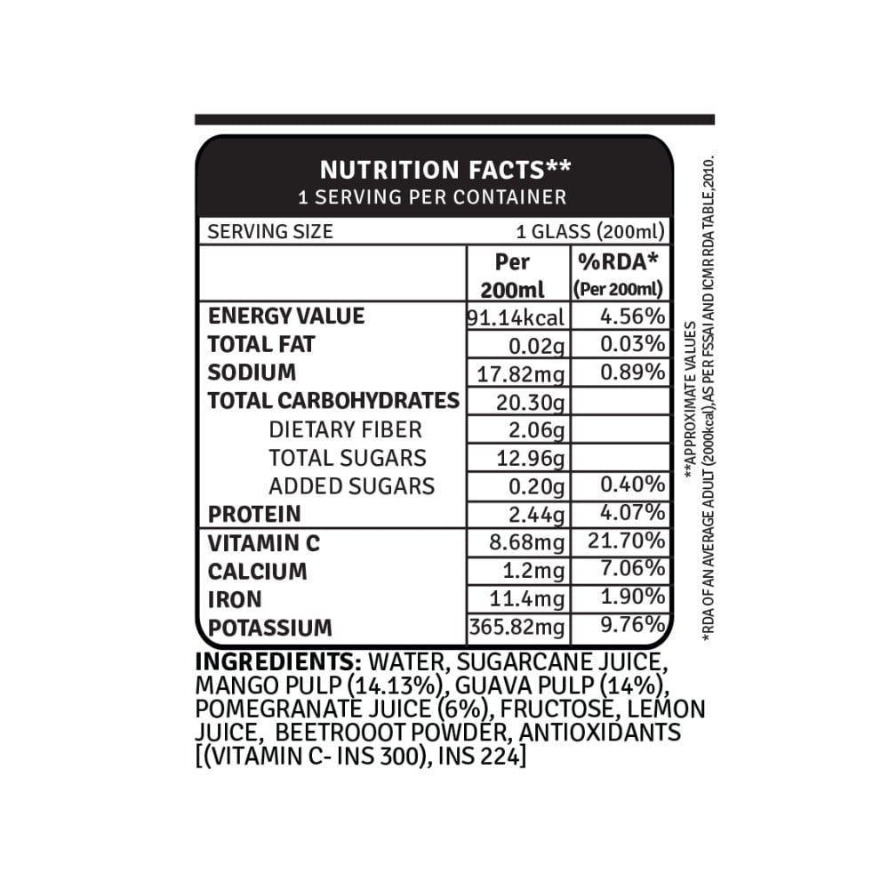 Raw Pressery Mixed Fruit Juice : 200 ml