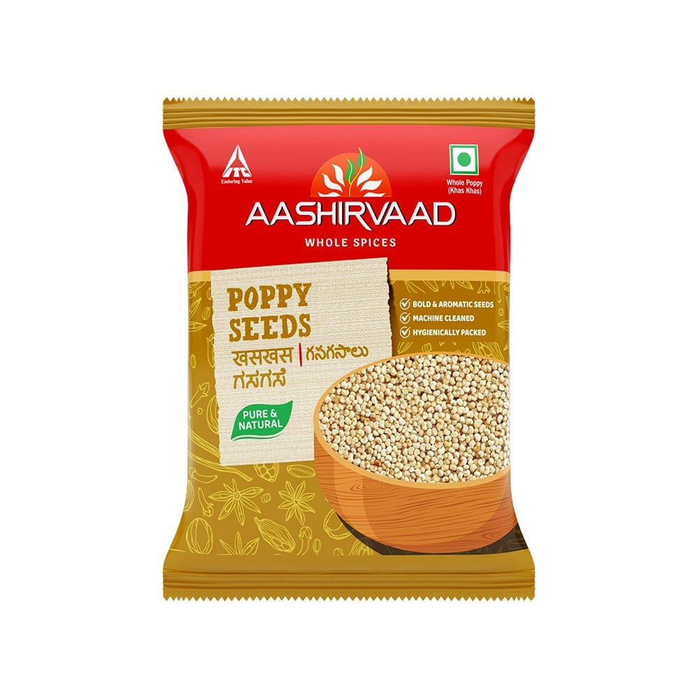 Aashirvaad Pure Whole Poppy Seeds : 50 g