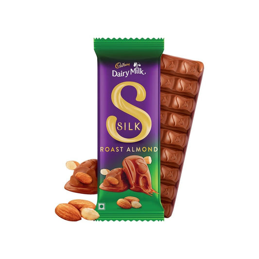 Cadbury Dairy Milk Silk Roast Almond Flavoured Chocolate Bar : 58 g