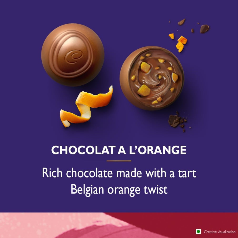 Cadbury Studio Chocolat A L'Orange Signature Pralines Chocolate Gift Pack : 130 g (10 x 13 g)