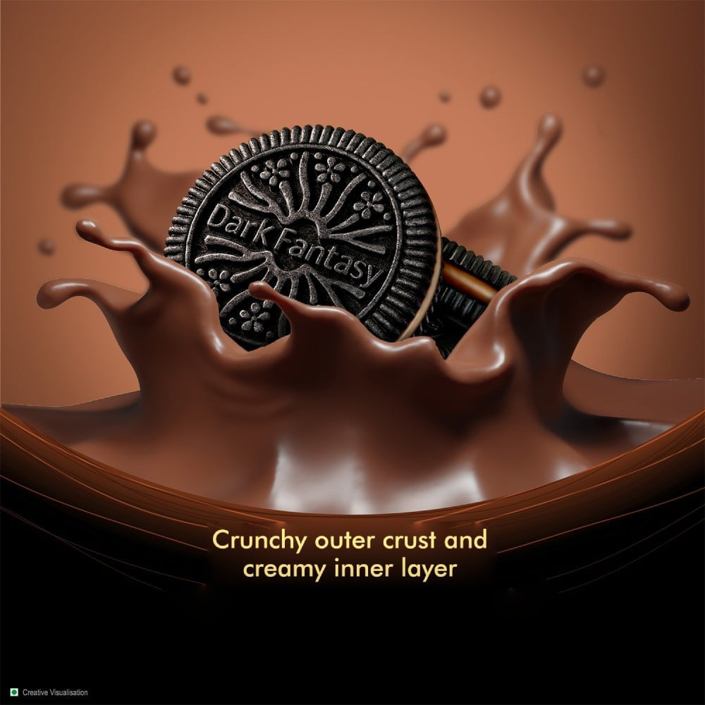 Sunfeast Dark Fantasy Choco Creme Center Filled Biscuits (3 x 83 g) - Pack of 2