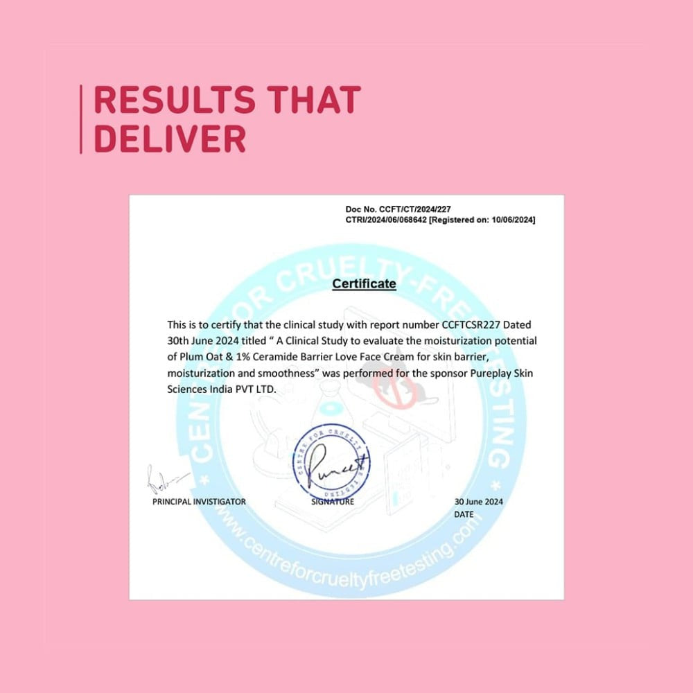 Plum Ceramide Barrier Love Moisturizing Face Cream (for Dry Skin) : 50 g