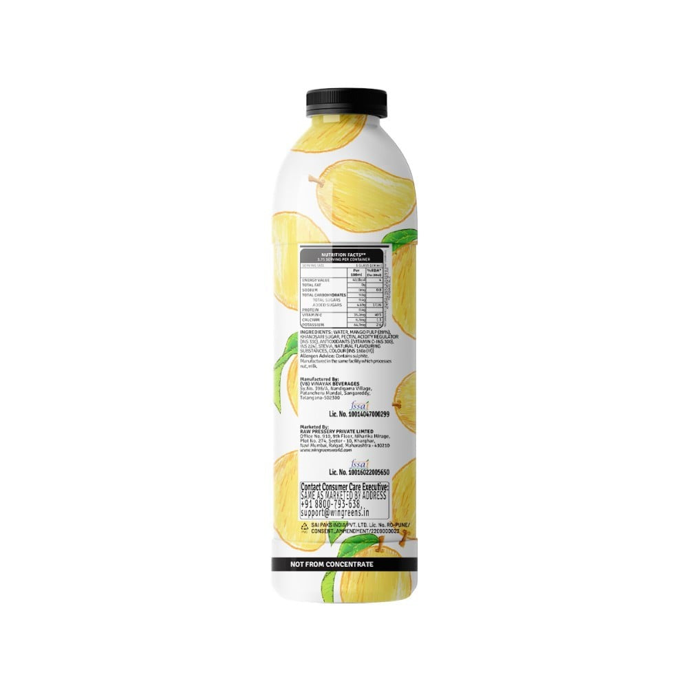 Raw Pressery Refreshers Aam Mango Juice - Pack of 2 : 2 x 750 ml