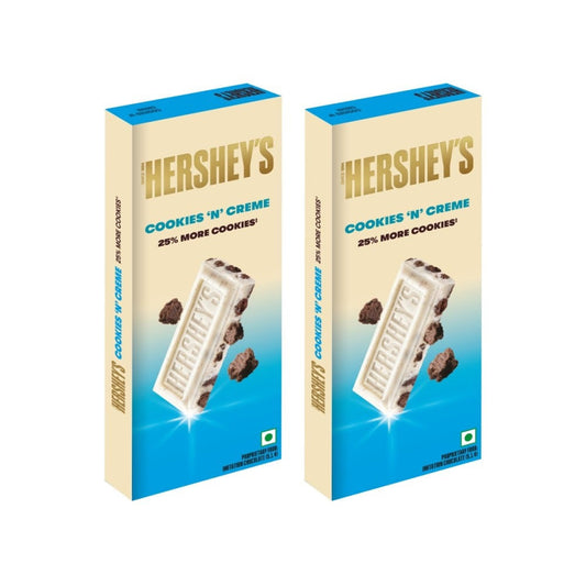 Hershey's Cookies n Creme Flavoured Chocolate Bar 100 g - Pack of 2 : 2 x 100 g
