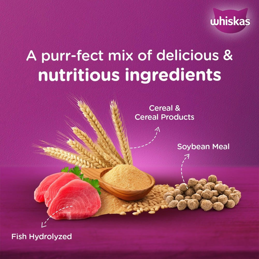 Whiskas Adult Dry Cat Food -Tuna Flavour (1+ Years) : 3 kg