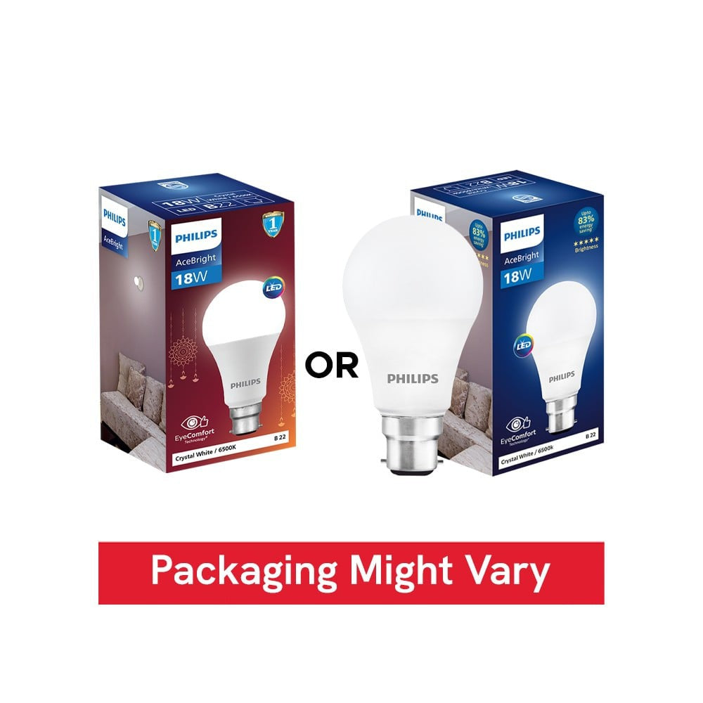 Philips Lighting AceBright 18W LED Bulb (Crystal White) : 1 unit