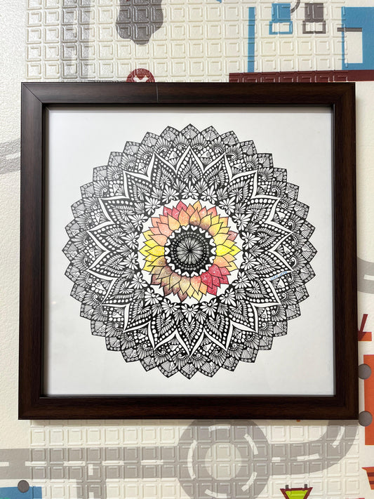 Galaxy Floral Mandala artwork by Vdk Arts