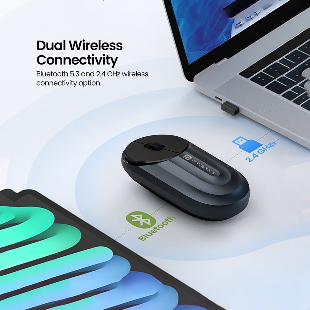Portronics Wireless Mouse (Black) : 1 Unit