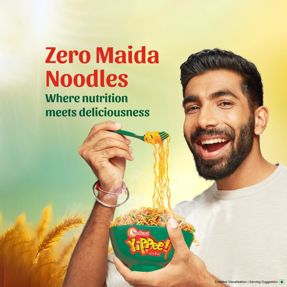 Yippee Power up Atta Instant Noodles Made from Aashirvaad Atta : 280 g