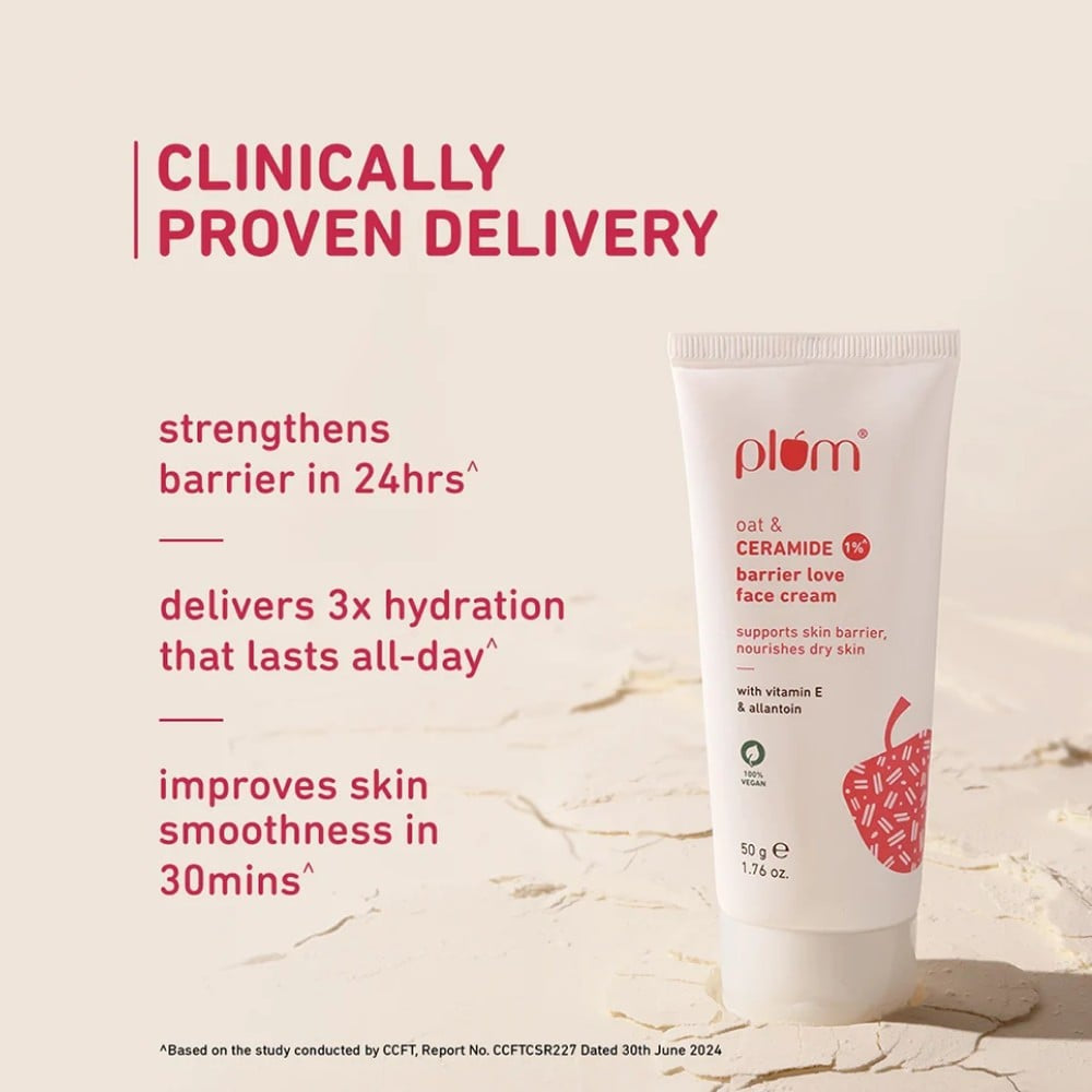 Plum Oat & Ceramide 1% Barrier Love Face Cream : 50 g