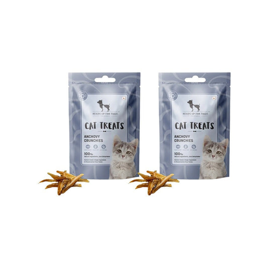 HUFT Anchovy Crunchies Crunchy Cat Treat - Pack of 2 : 2 x 35 g