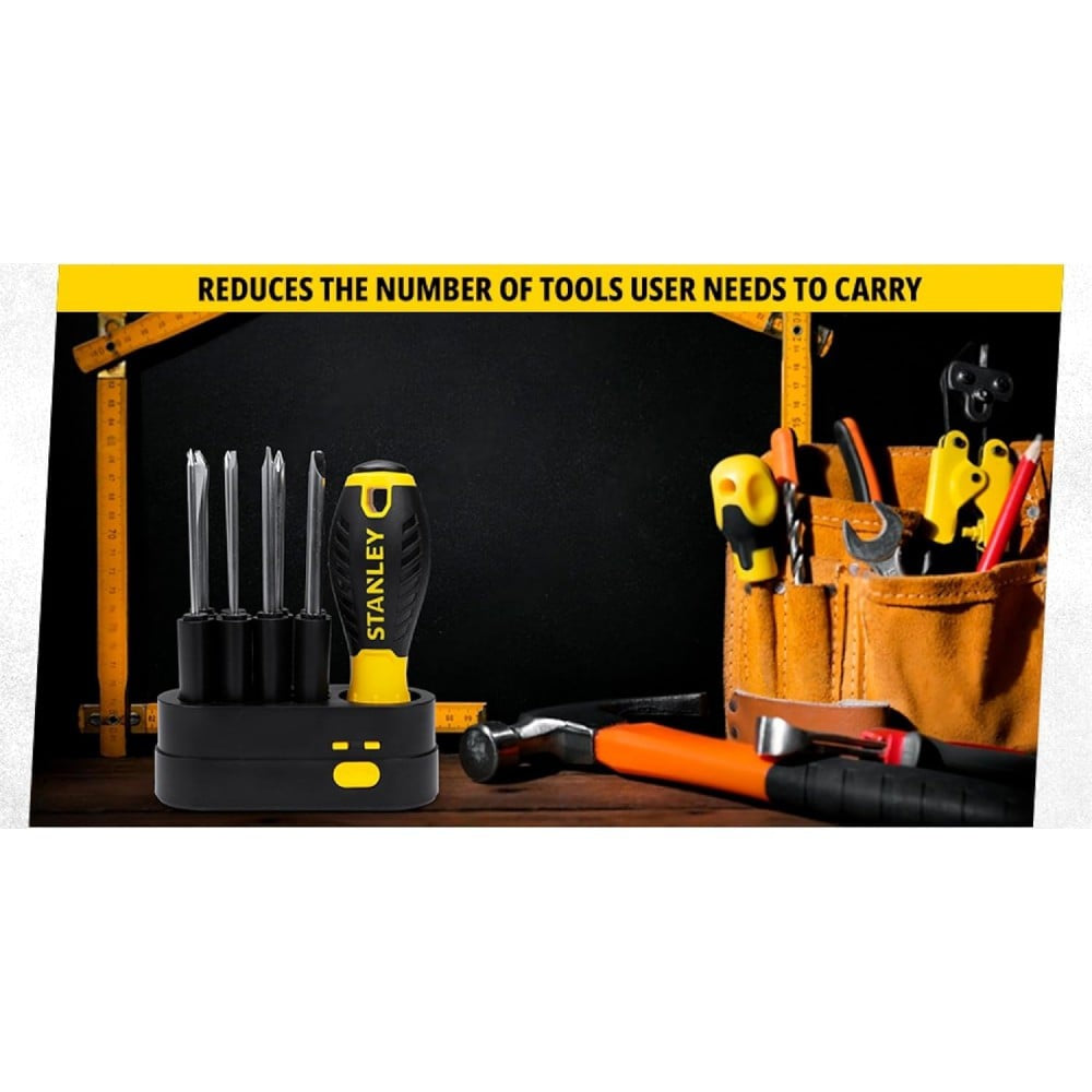 STANLEY STHT62511-8 9-Way Screw Driver Set with Storage Case : 1 set
