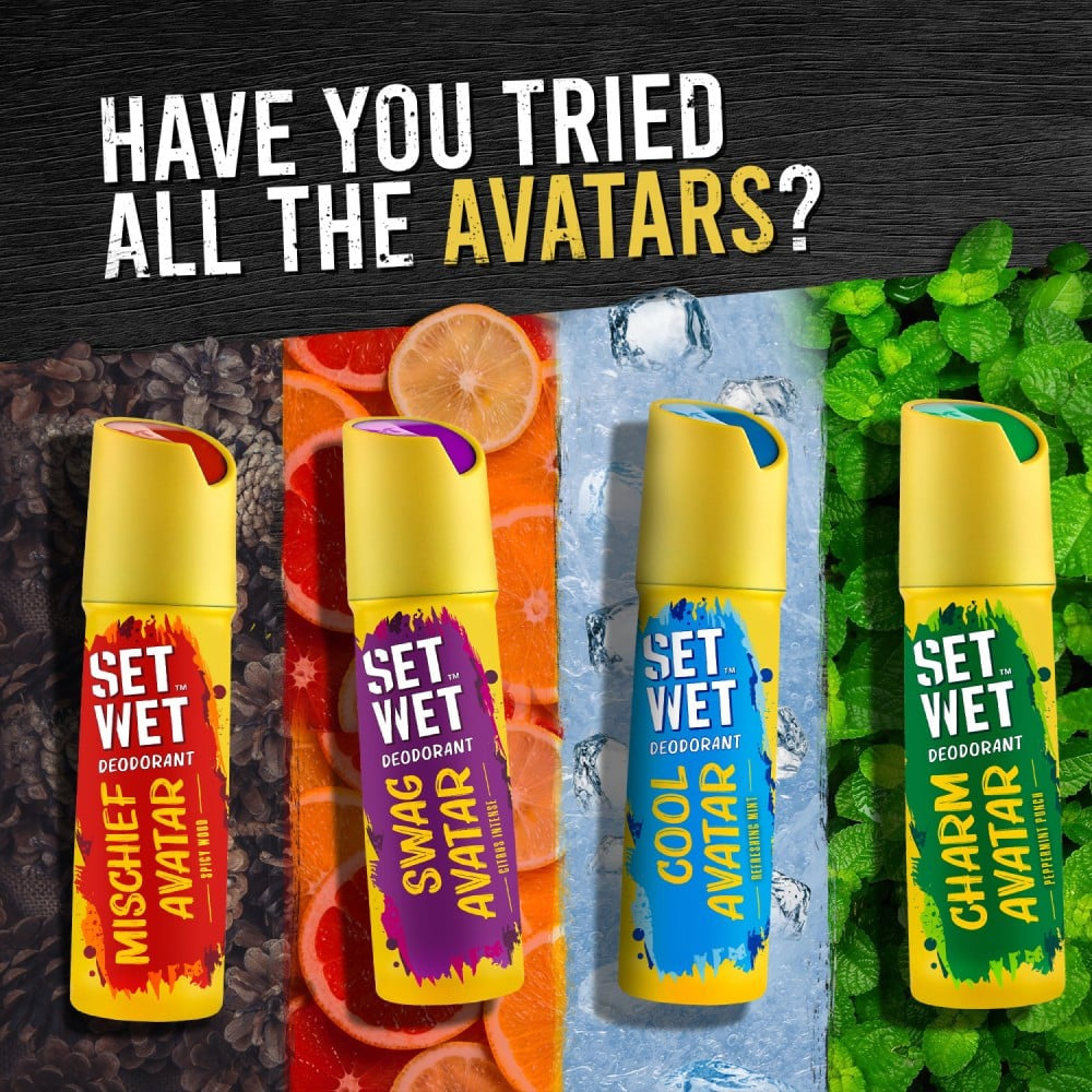 Set Wet Cool Avatar Body Spray Perfume & Men's Deodorant : 150 ml