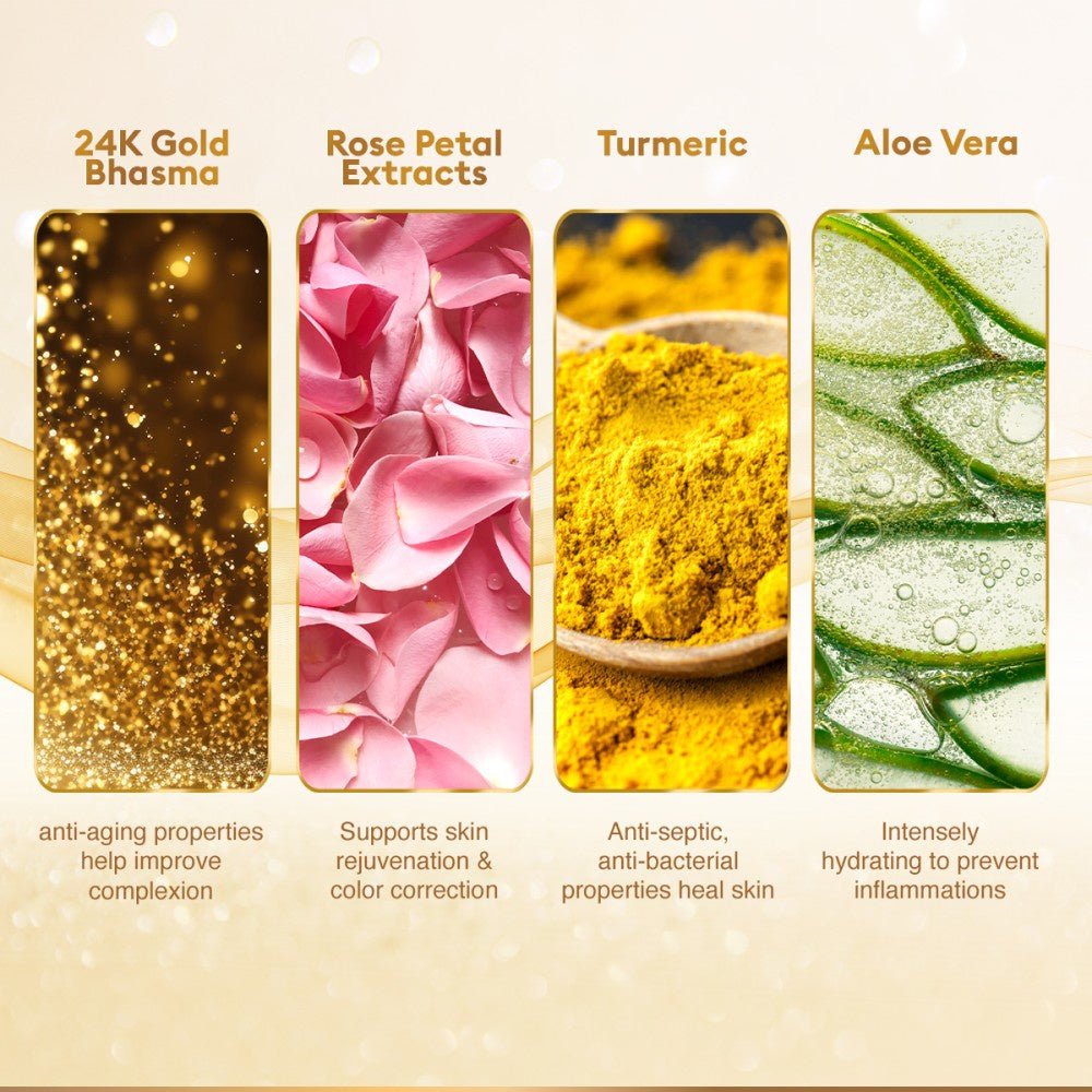 VLCC Gold Facial Kit For Luminous & Radiant Complexion : 60 g