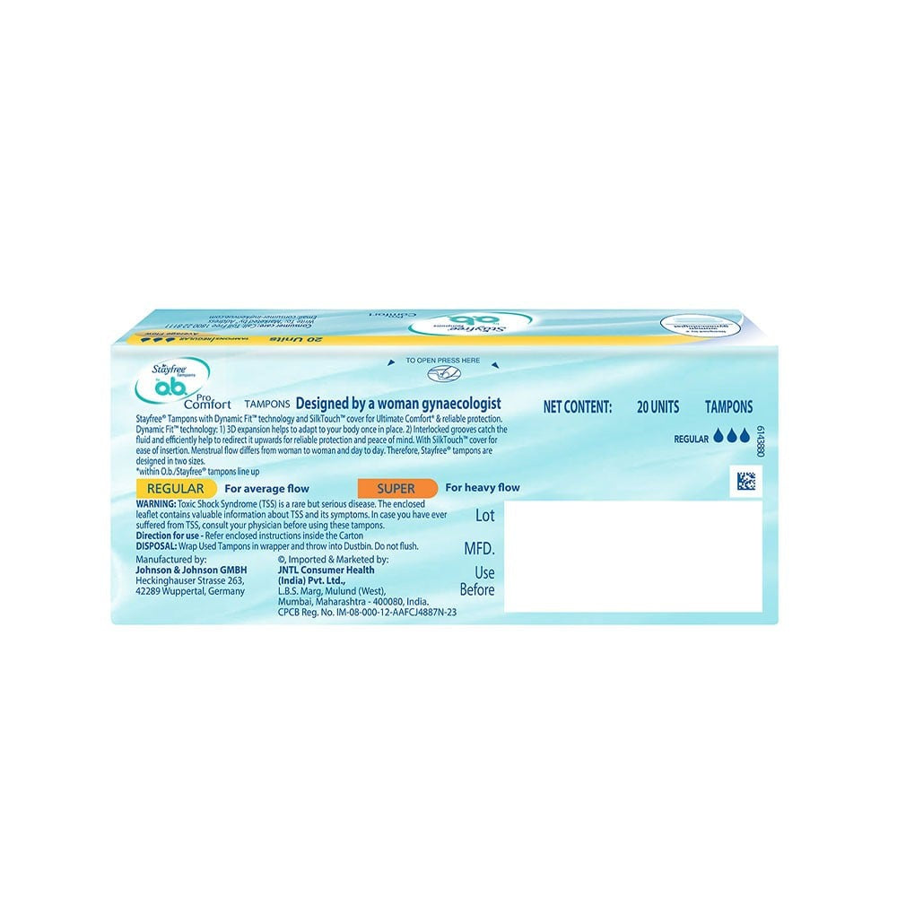 Stayfree Pro Comfort Tampons (by OB) : 20 pieces