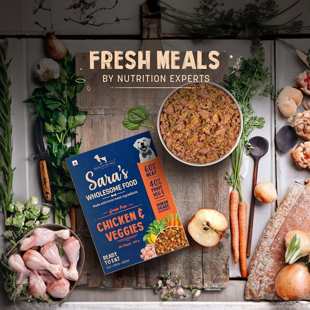 HUFT Sara's Wholesome Chicken & Veggies Dog Wet Food : 300 g