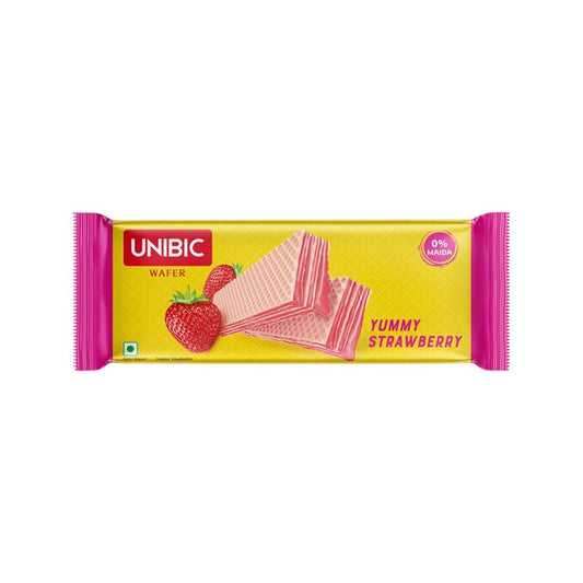 Unibic Yummy Strawberry Wafers : 75 g