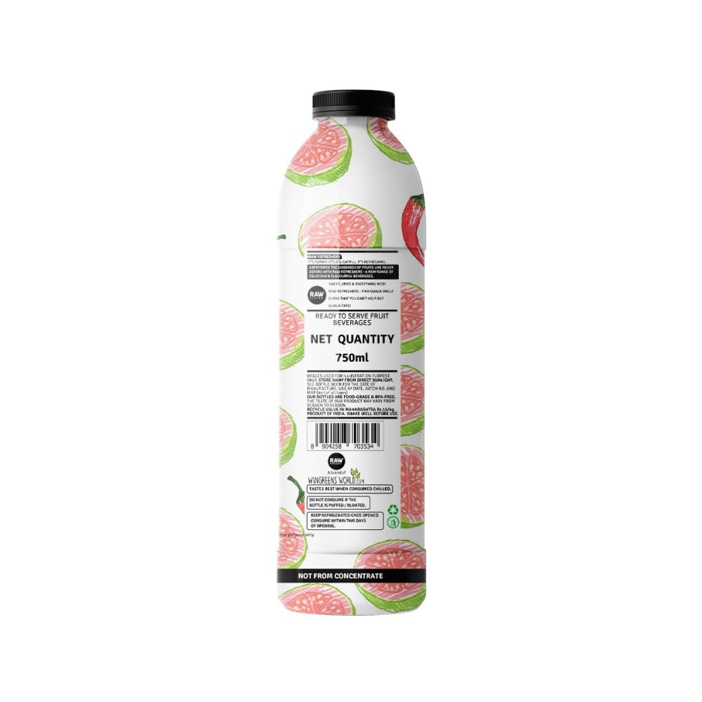 Raw Pressery Refreshers Pink Guava Chilli Juice - Pack of 2 : 2 x 750 ml